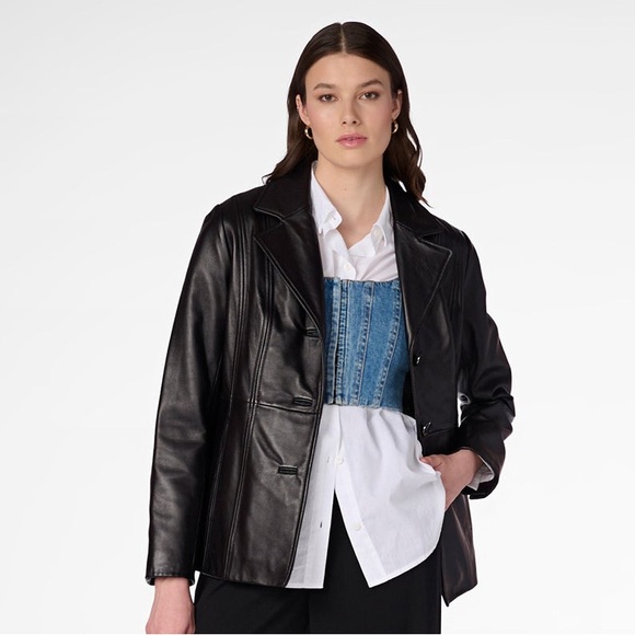 Wilson’s Leather Maxima Jill Thinsulate Leather Blazer. Size M. NWOT - Picture 3 of 12